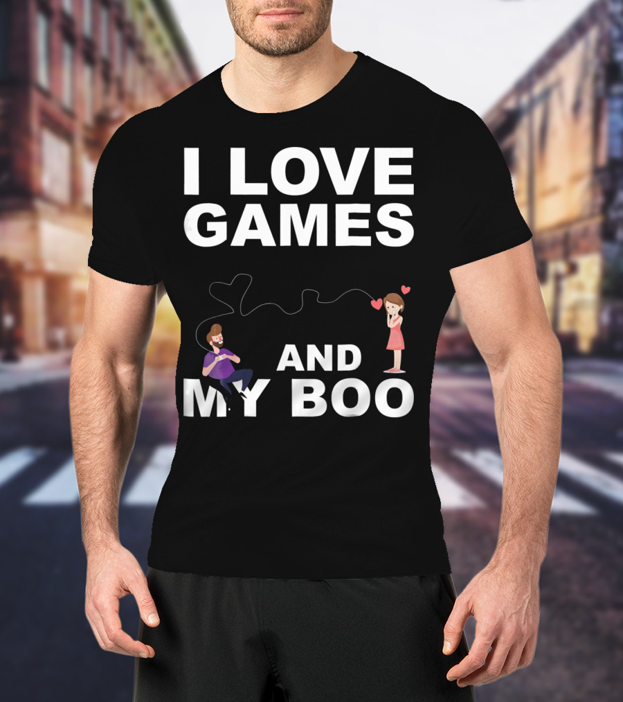 Valentines Day I Love Games And My Boo Funny T-Shirt