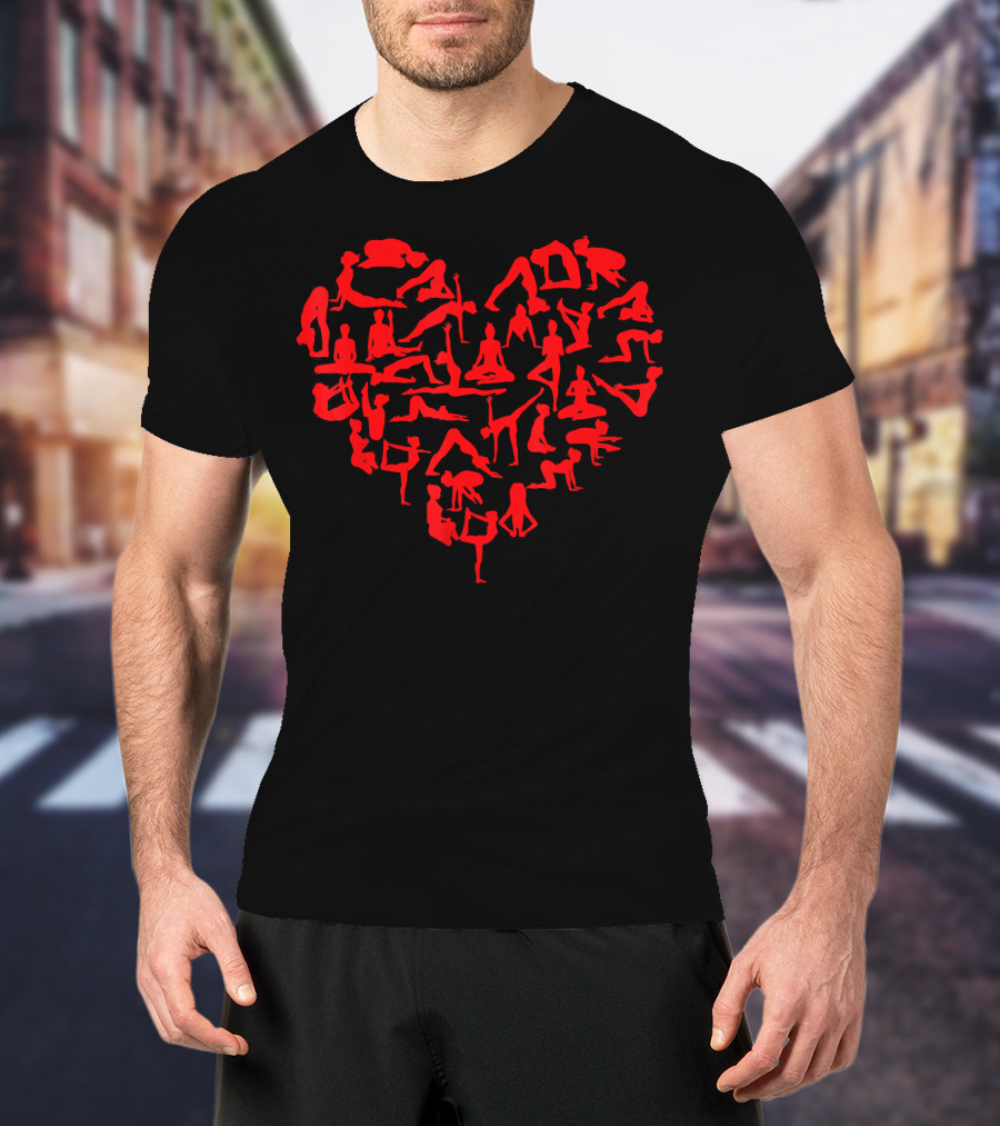 Funny Gymnastics Cartwheel Acrobatics Heart Shape Va T-Shirt