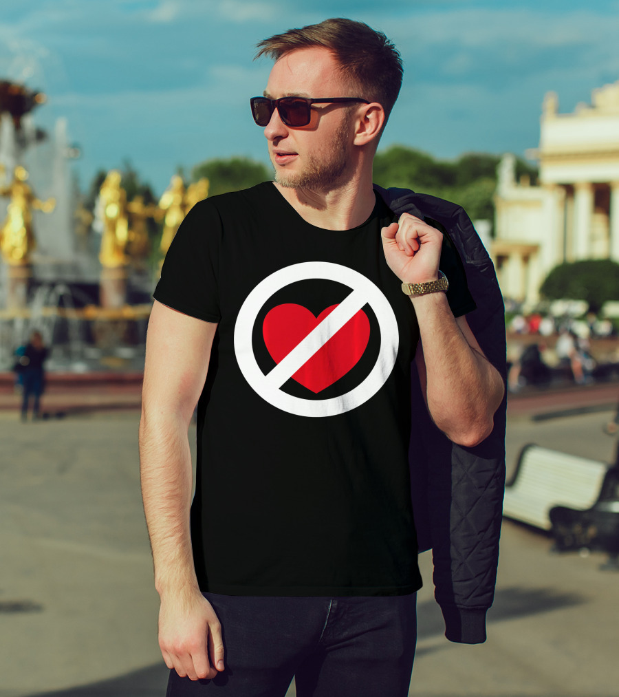 No Heart Symbol Anti Valentine Humor T-Shirt