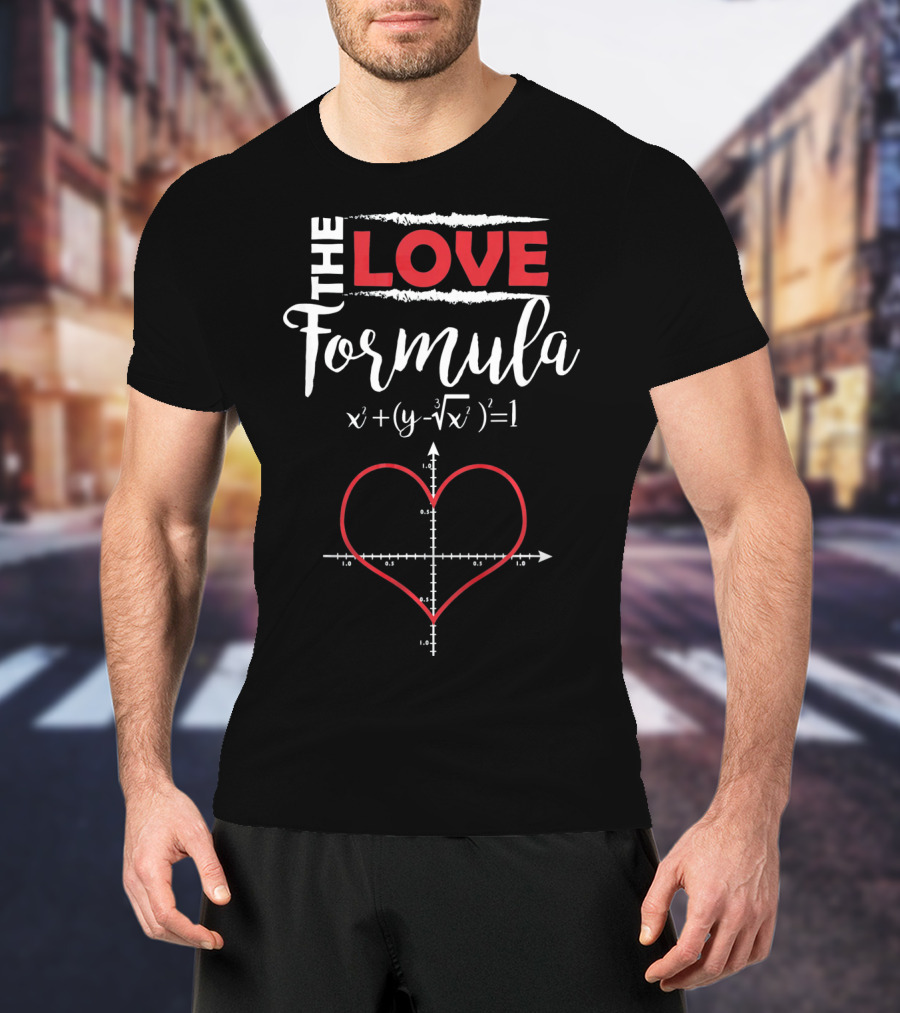 THE LOVE FORMULA Math Equation Heart Graph T-Shirt