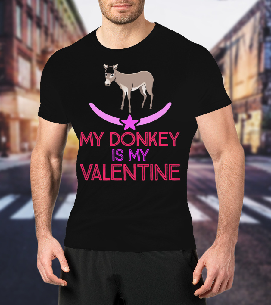 My Donkey Is My Valentine T-Shirt