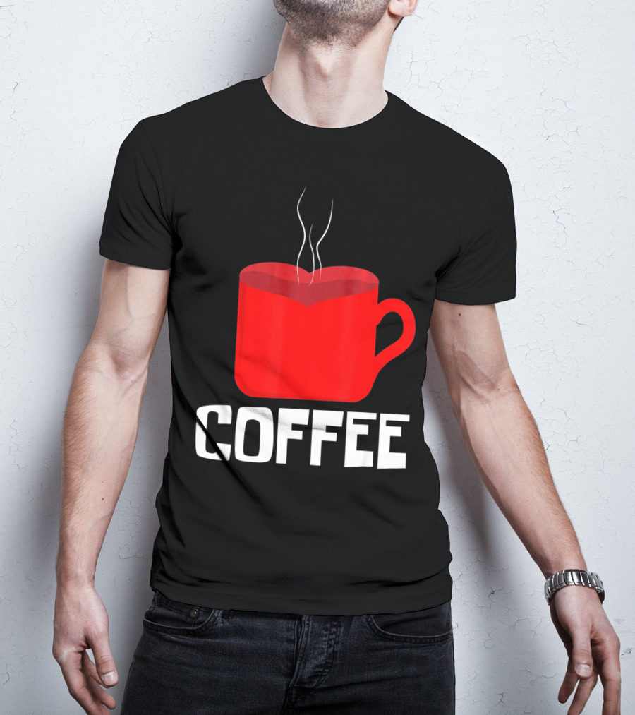 Funny Valentines Coffee Heart Mug Valentine's Day T-Shirt