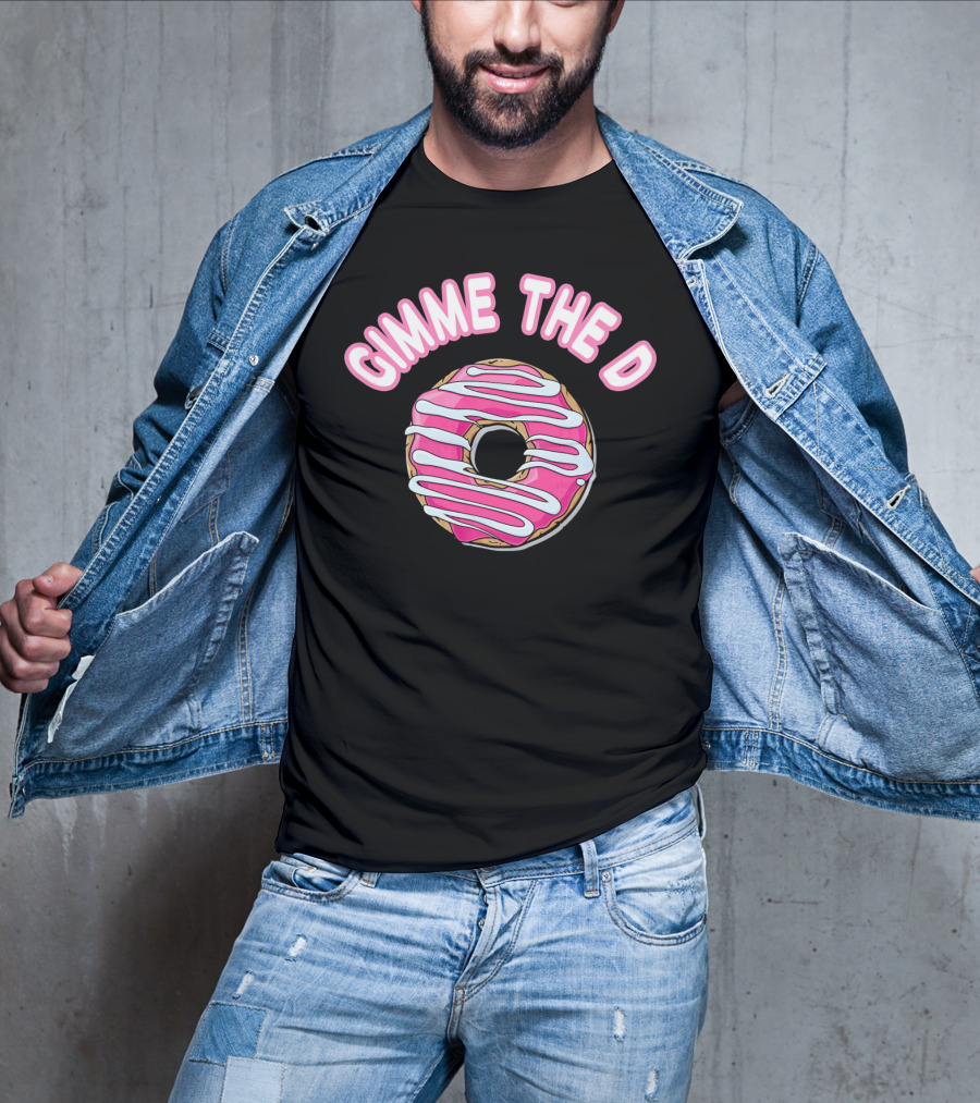 Gimme The D Pink Frosted Donut Anti Valentine T-Shirt