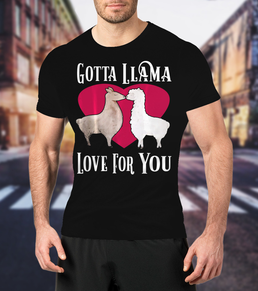 Gotta Llama Love For You Valentine Heart Llamas T-Shirt