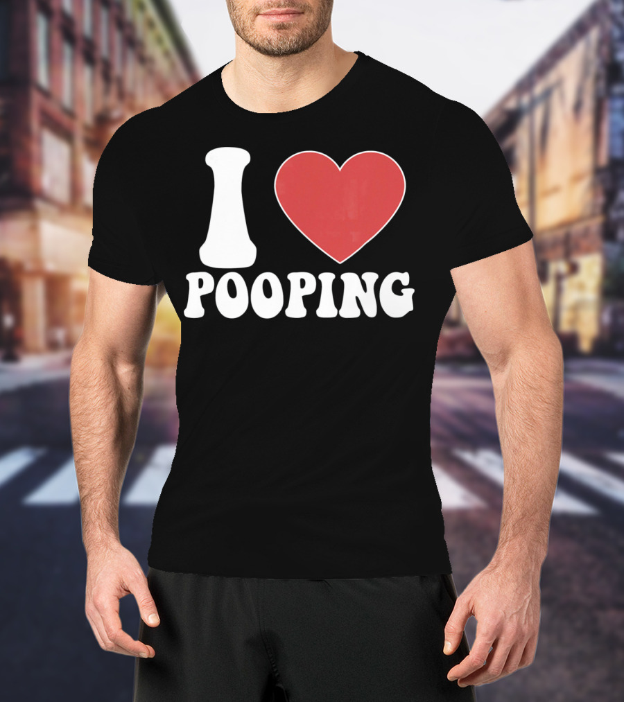 I HEART POOPING Funny Valentines T-Shirt