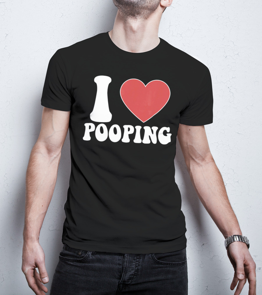 I HEART POOPING Funny Valentines T-Shirt