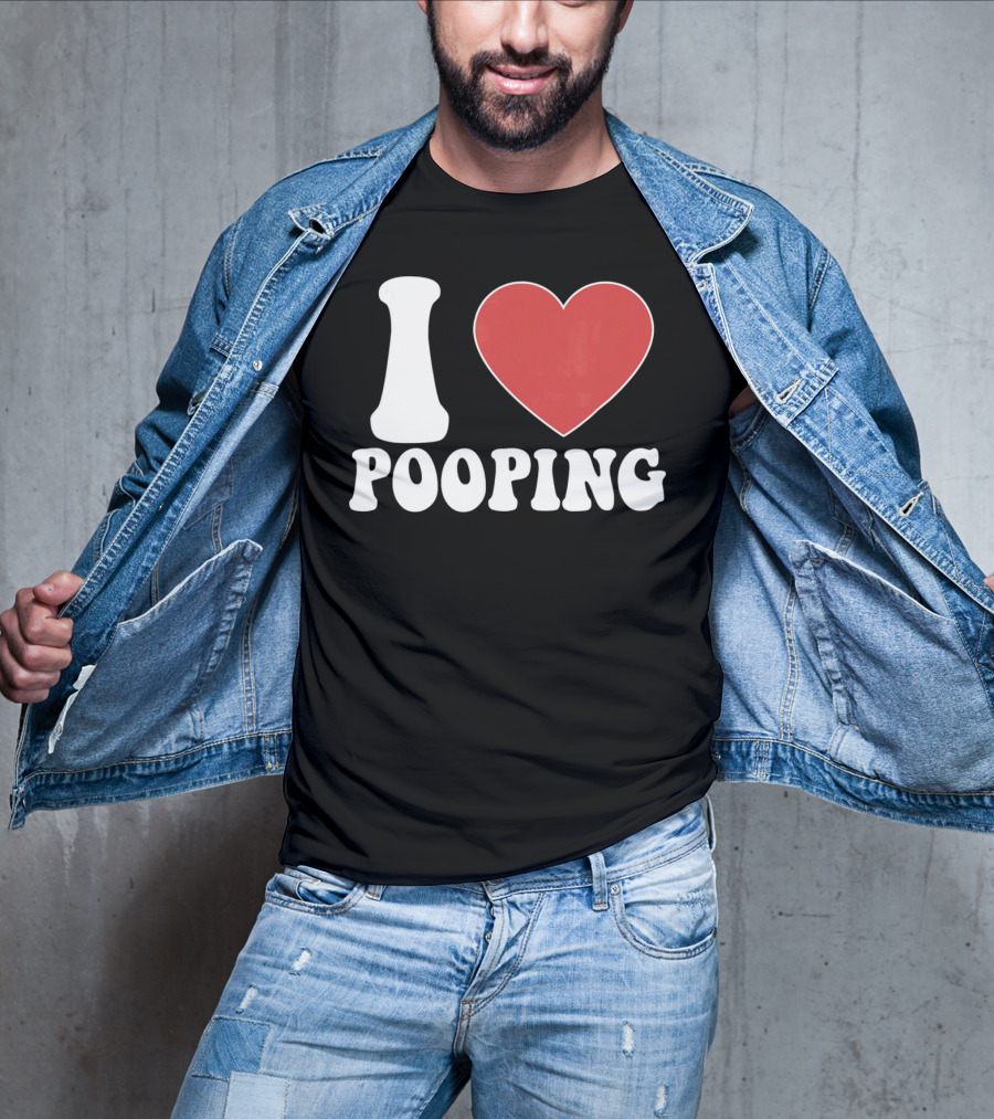 I HEART POOPING Funny Valentines T-Shirt