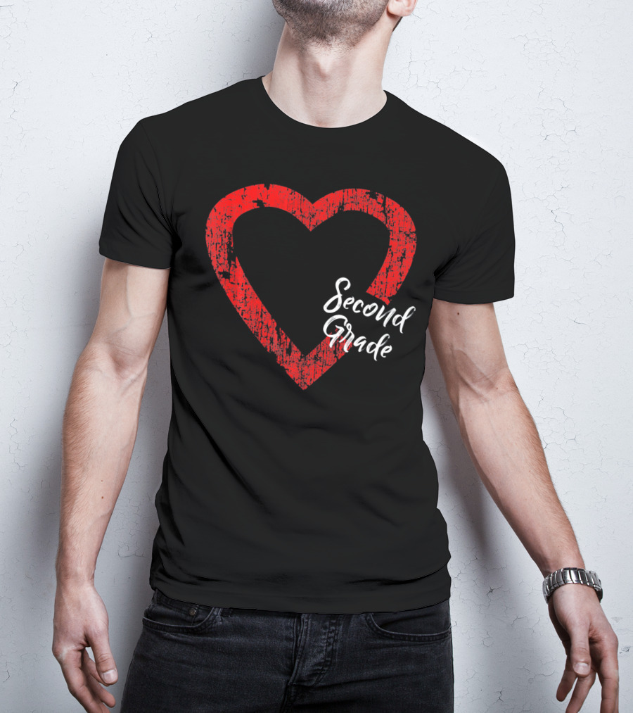 Second Grade Love Valentine's Day Heart T-Shirt