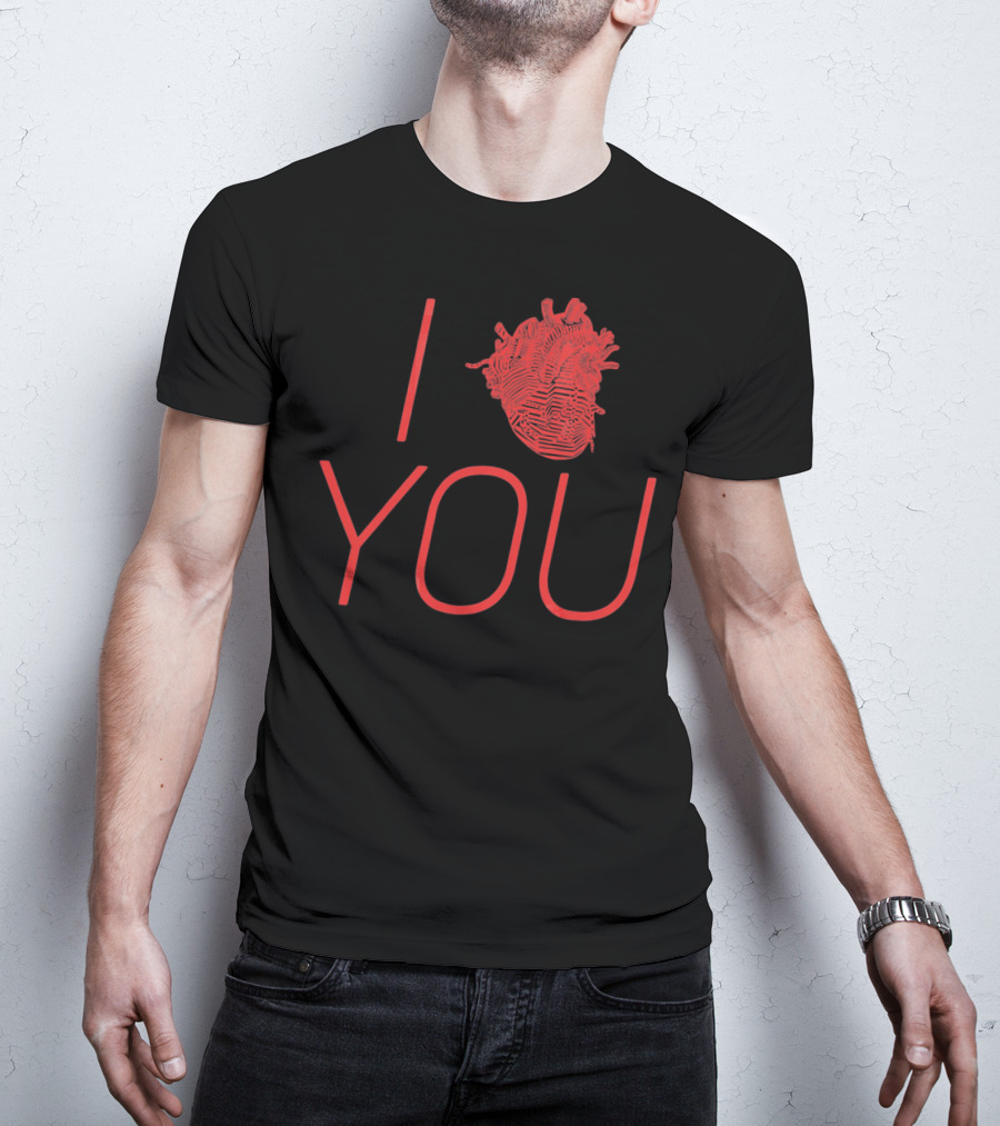 I LOVE YOU Anatomical Heart Vale T-Shirt