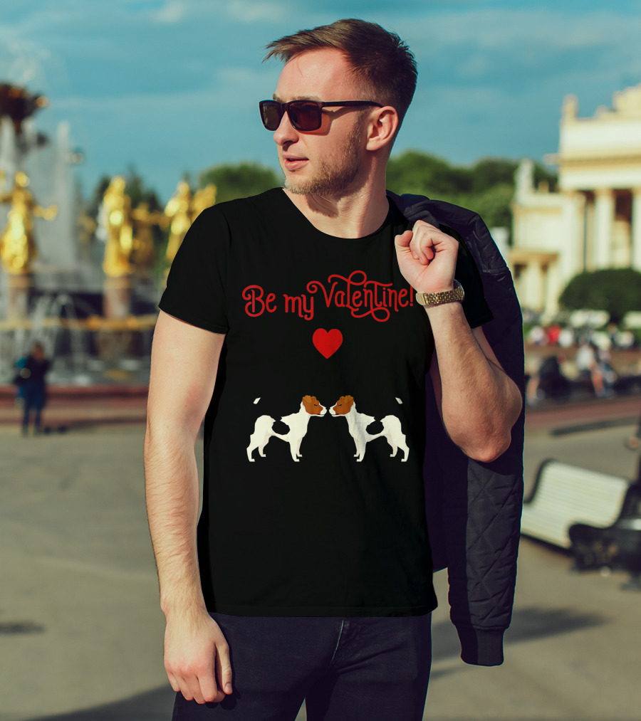 Be My Valentine Jack Russell Terrier Heart T-Shirt