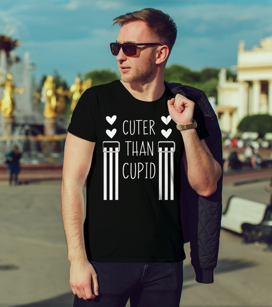 Cuter Than Cupid Kids Heart Suspenders Valentines Day T-Shirt