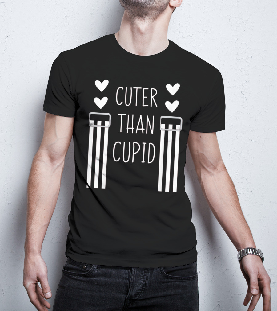 Cuter Than Cupid Kids Heart Suspenders Valentines Day T-Shirt