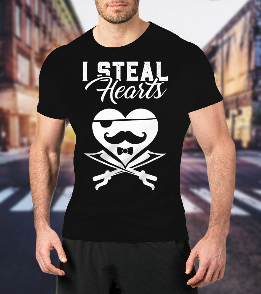 I Steal Hearts Kids Valentines Day Great T-Shirt