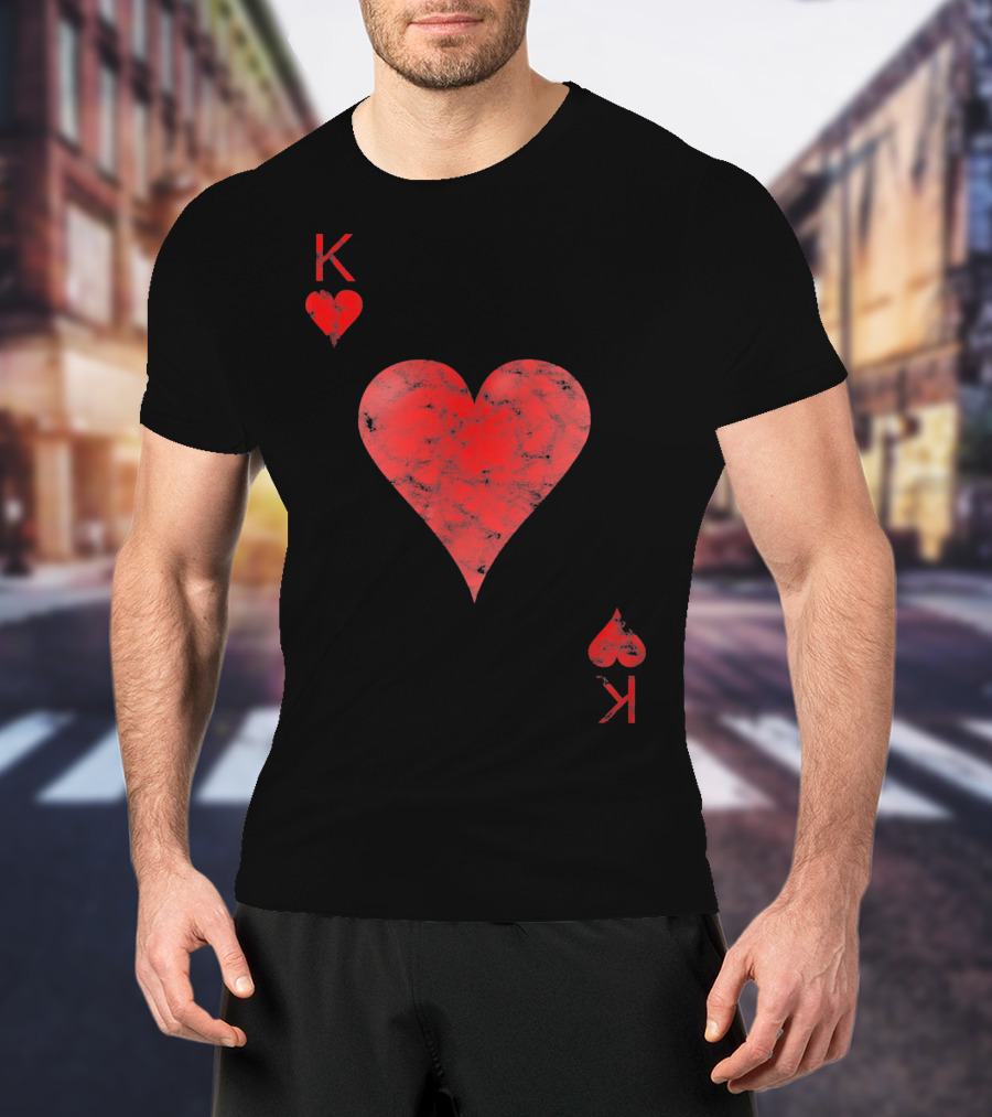 King Of Hearts Love Playing Card T-Shirt