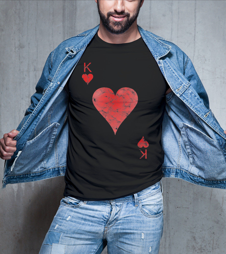 King Of Hearts Love Playing Card T-Shirt
