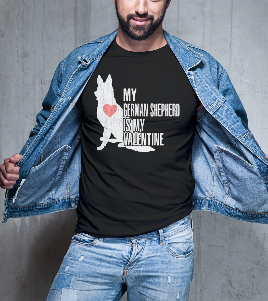 My German Shepherd Is My Valentine T-Shirt