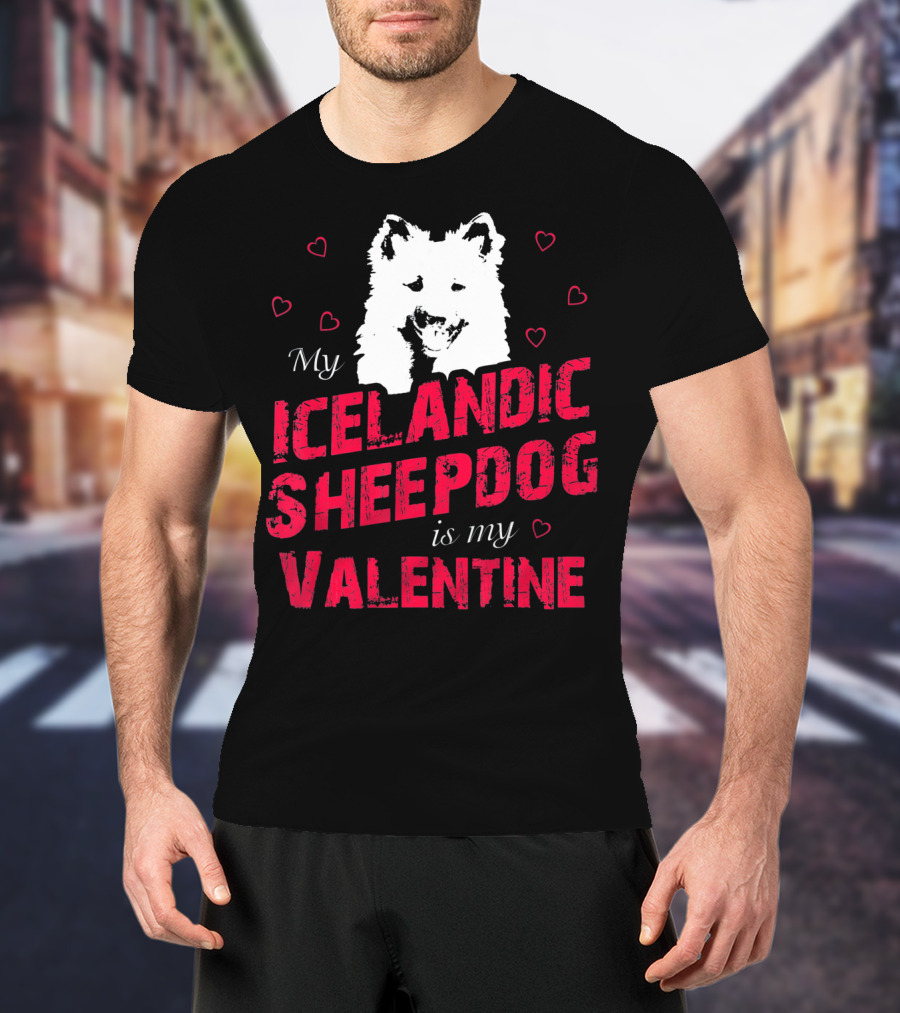 My Icelandic Sheepdog Is My Valentine With Heart T-Shirt