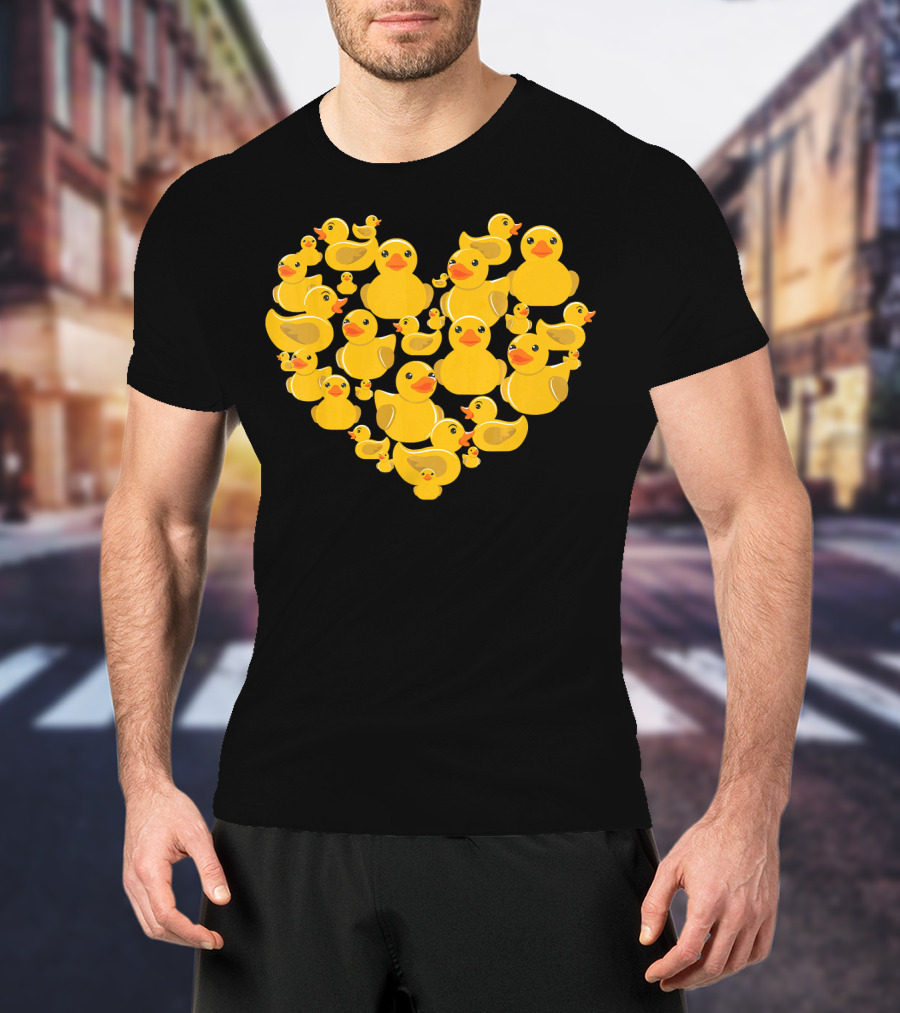 Rubber Duck Valentine Heart Quack Valen T-Shirt