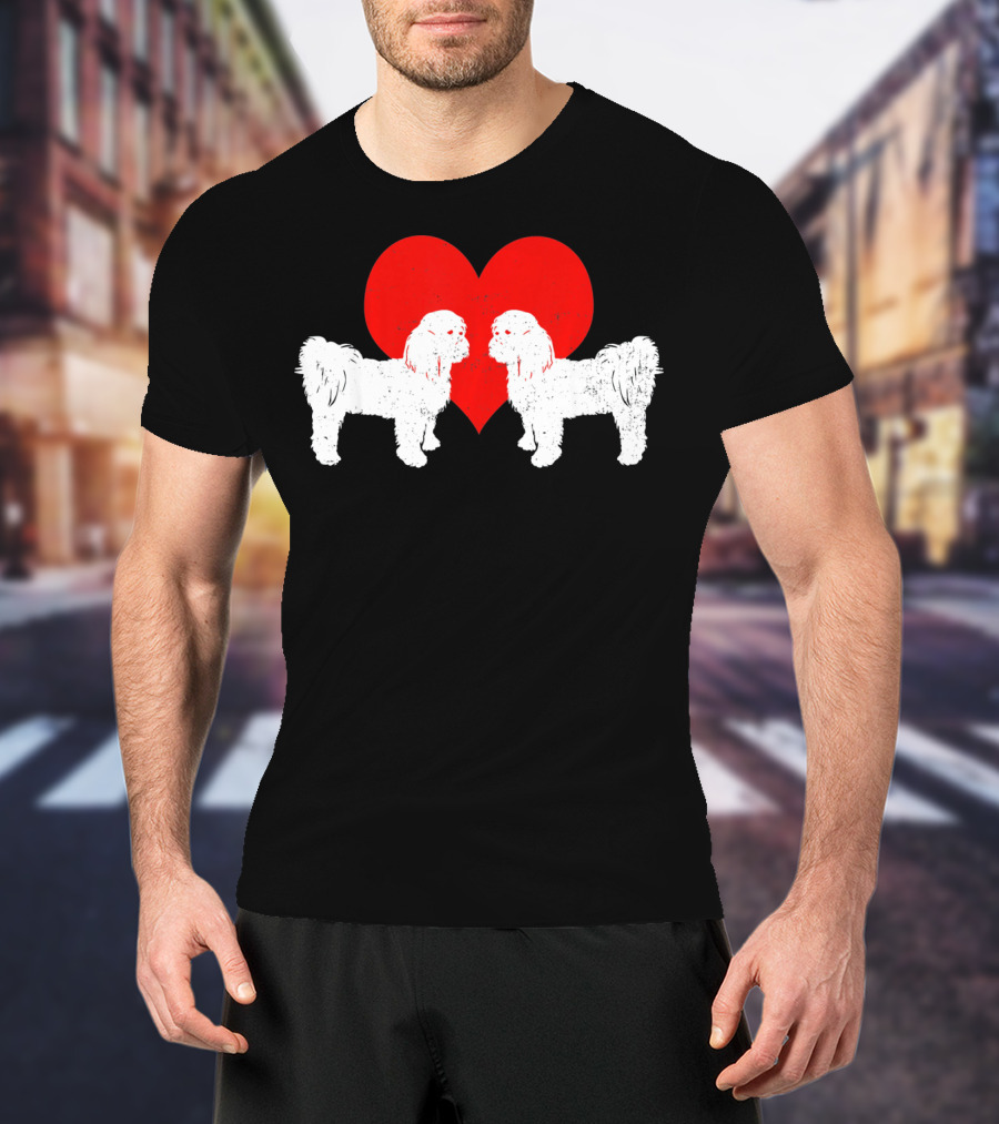 Valentines Shitzu Heart Duo T-Shirt