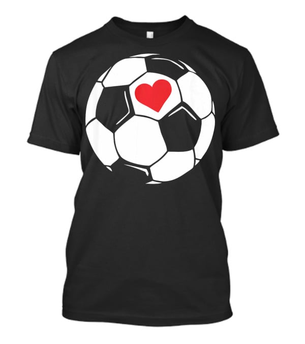 Soccer Valentines Day Heart In Soccer Ball T-Shirt