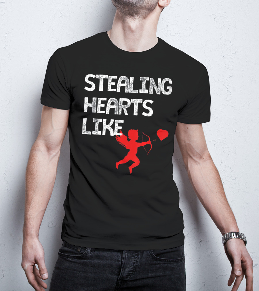 Stealing Hearts Like Cupid Kids Funny Va T-Shirt