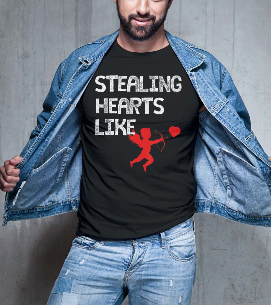 Stealing Hearts Like Cupid Kids Funny Va T-Shirt