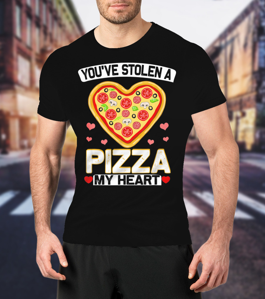 You've Stolen A Pizza My Heart Valentine's Day Hearts T-Shirt