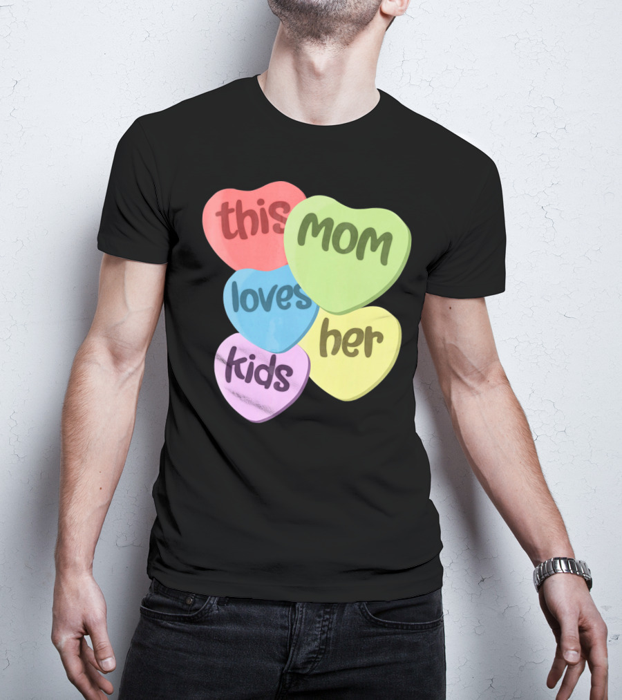 This Mom Loves Her Kids Valentines T-Shirt