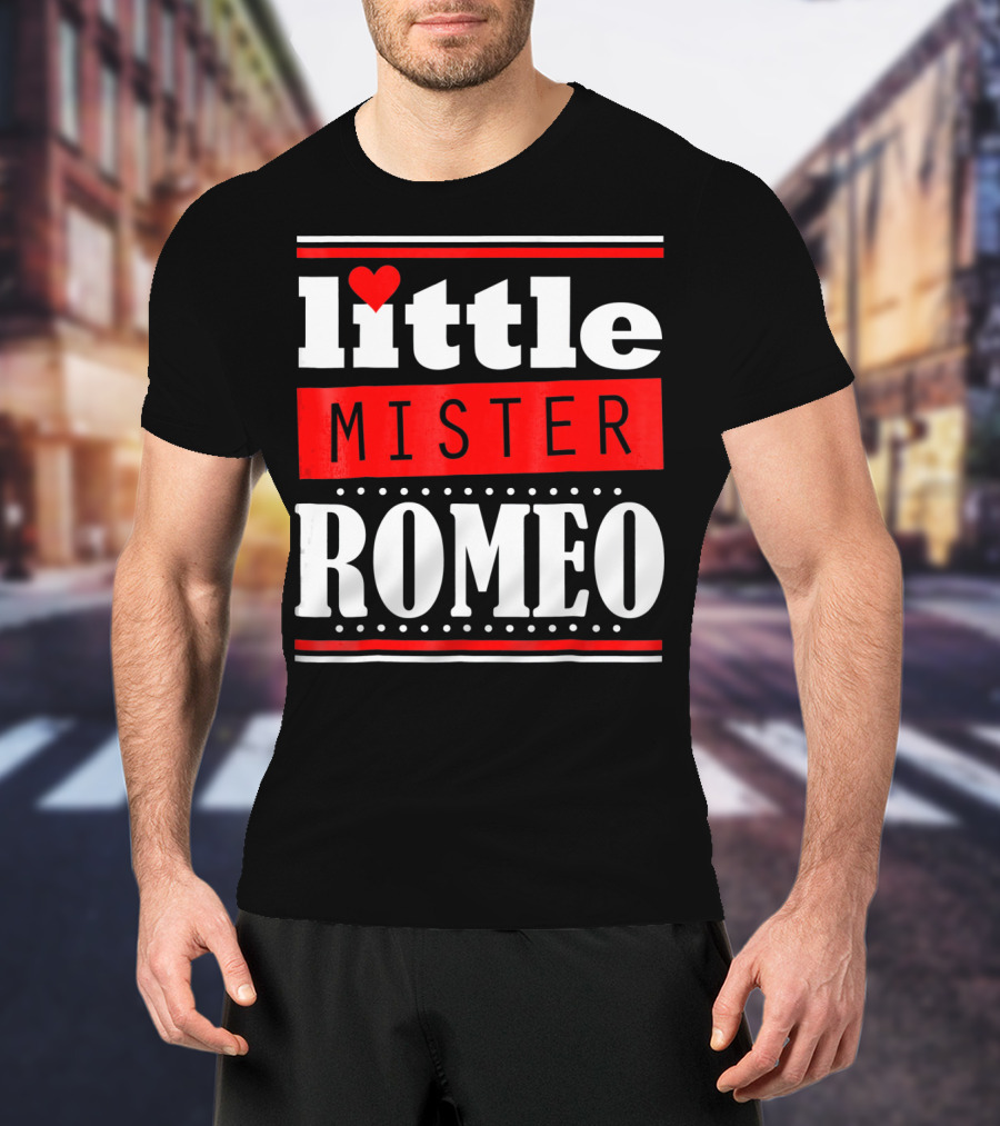 Little Mister Romeo Cute Funny Valentine Heart T-Shirt