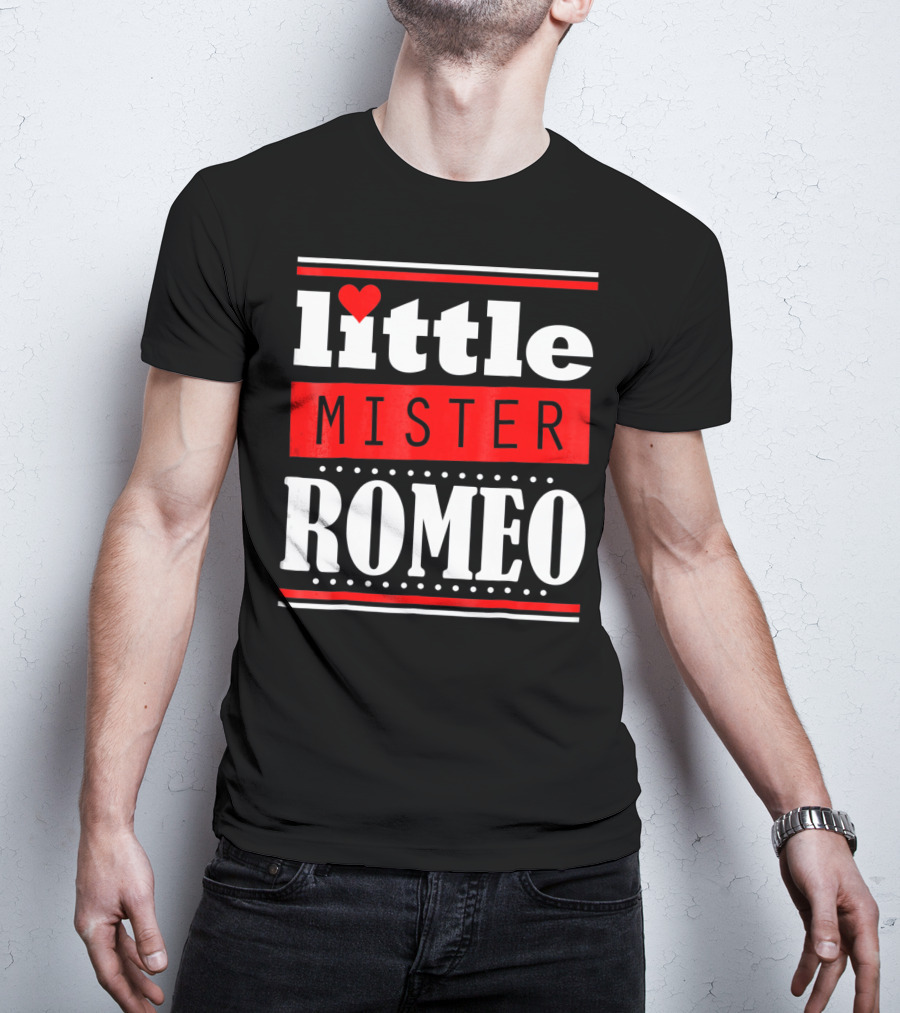 Little Mister Romeo Cute Funny Valentine Heart T-Shirt