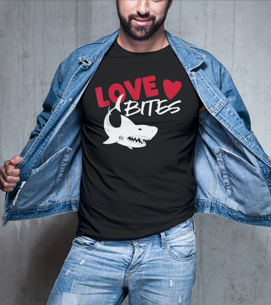 Valentines Day Shark Love Bites T-Shirt