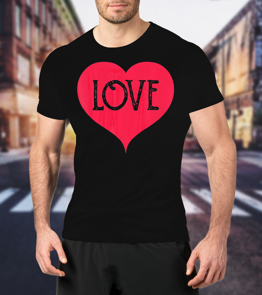 Love Heart Cute Red Valentines Day T-Shirt
