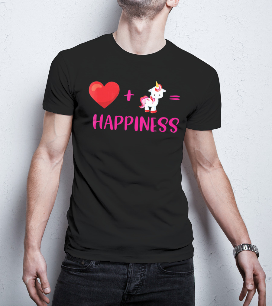 Heart Plus Unicorn Equals Happiness T-Shirt