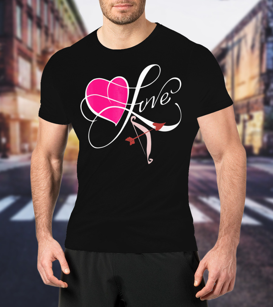 Love Stuck Valentine's Day Heart With Cupid's Arrow T-Shirt