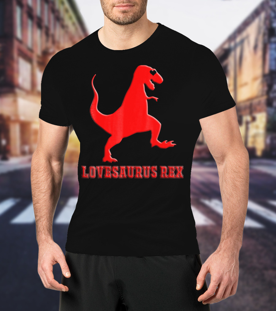 Lovesaurus Rex Dinosaur Heart Valentine T-Shirt
