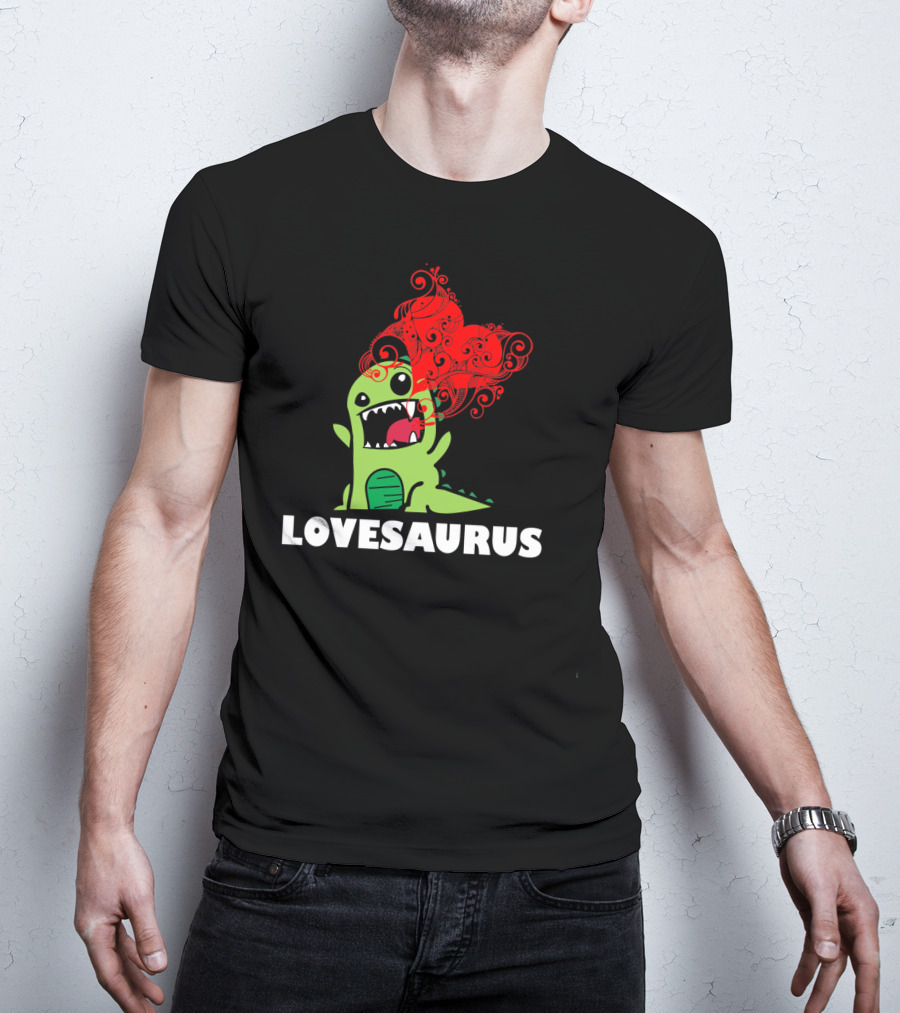 LOVESAURUS Valentines Day Dinosaur Heart T-Shirt