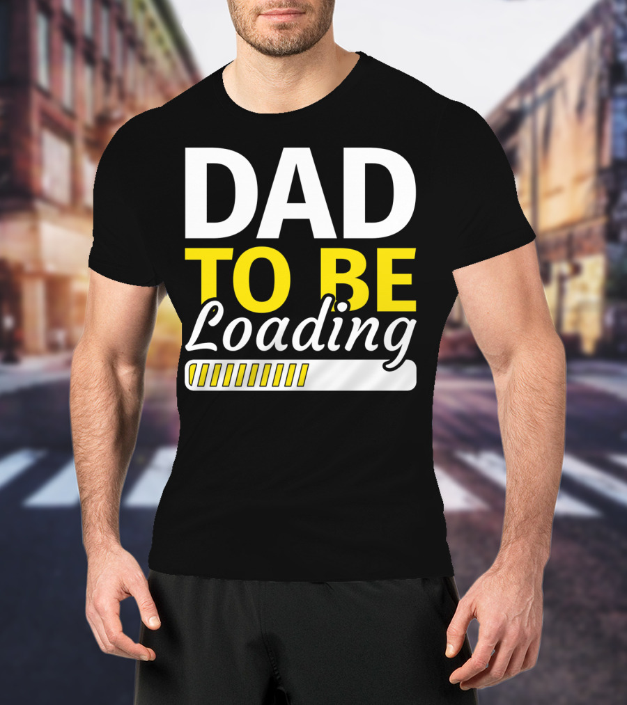 Dad To Be Loading Mens Valentines Pregnancy Announcement T-Shirt
