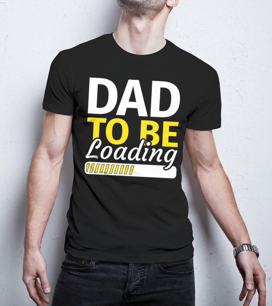 Dad To Be Loading Mens Valentines Pregnancy Announcement T-Shirt