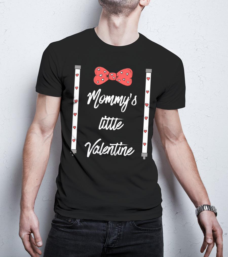 Mommy's Little Valentine Cute BowTi Hearts T-Shirt