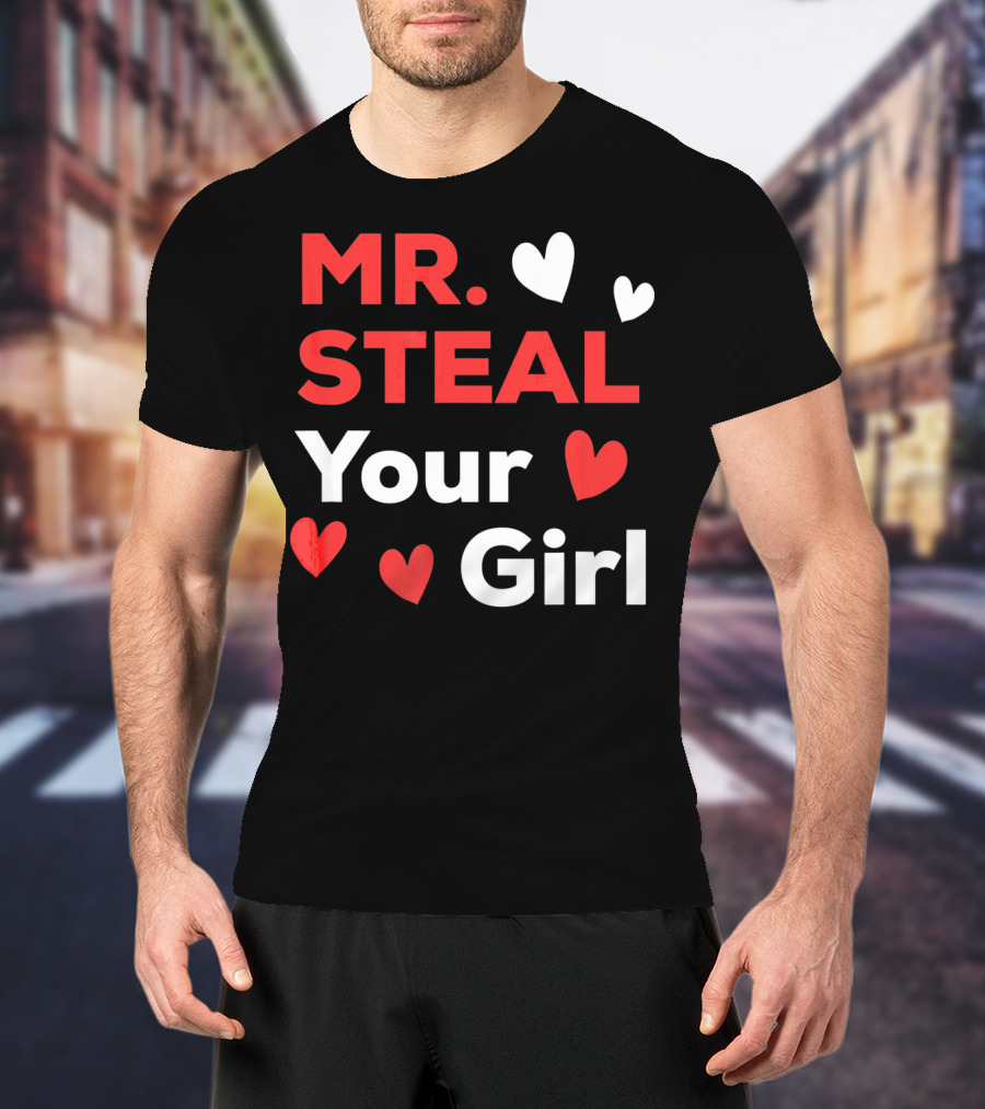 MR. STEAL YOUR GIRL Boys Funny Vale T-Shirt