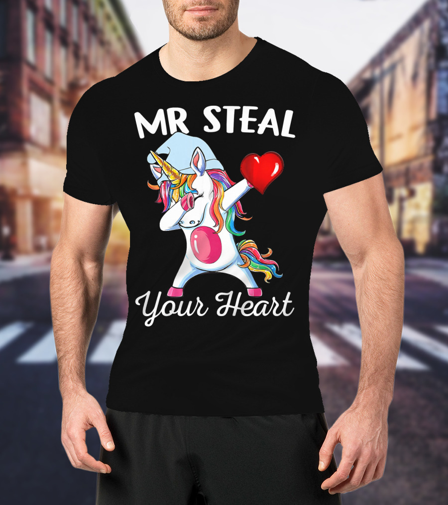 MR Steal Your Heart Dabbing Unicorn T-Shirt