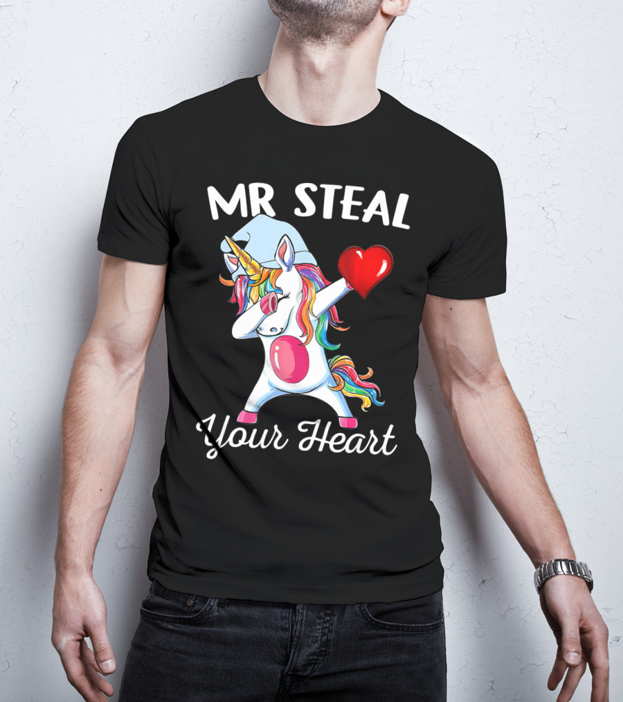 MR Steal Your Heart Dabbing Unicorn T-Shirt