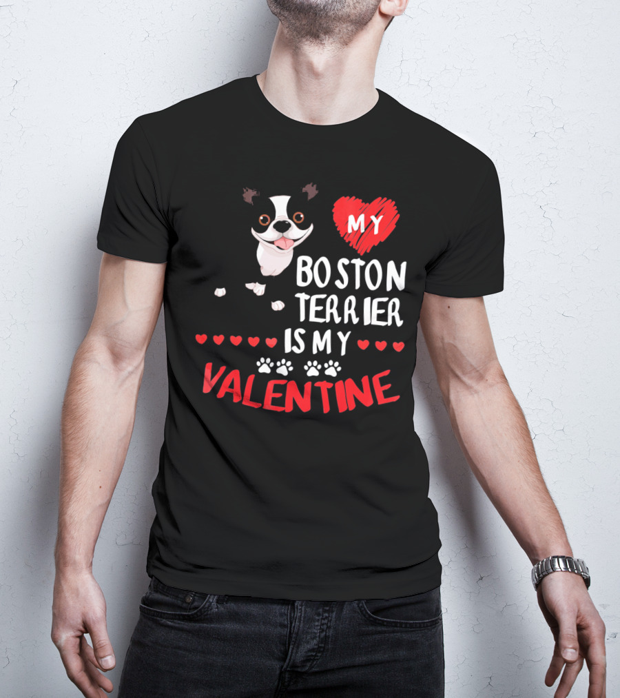 My Boston Terrier Is My Valentine T-Shirt