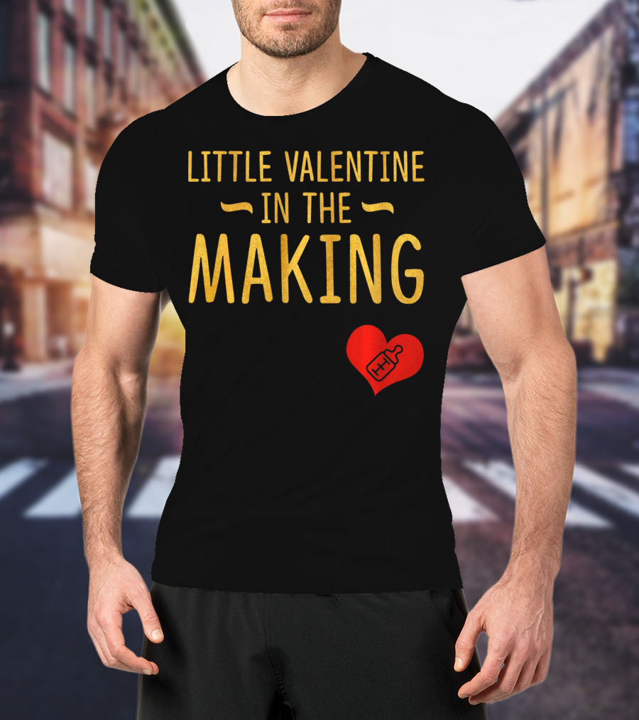 Little Valentine In The Making Heartbeat Heart T-Shirt