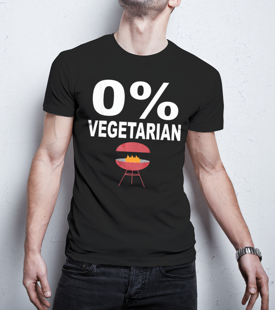 0% Vegetarian Barbecue Lover Grill T-Shirt