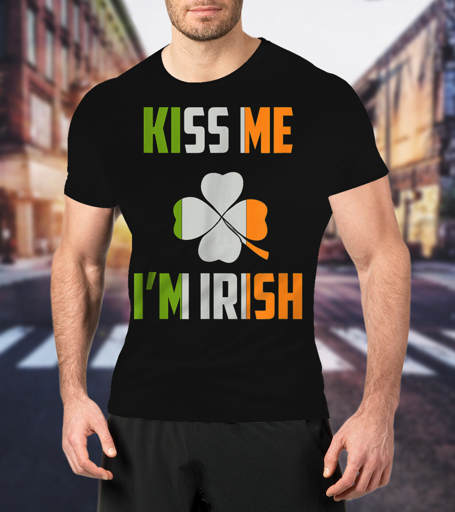 Kiss Me I'm Irish Saint Patrick Day Shamrock T-Shirt