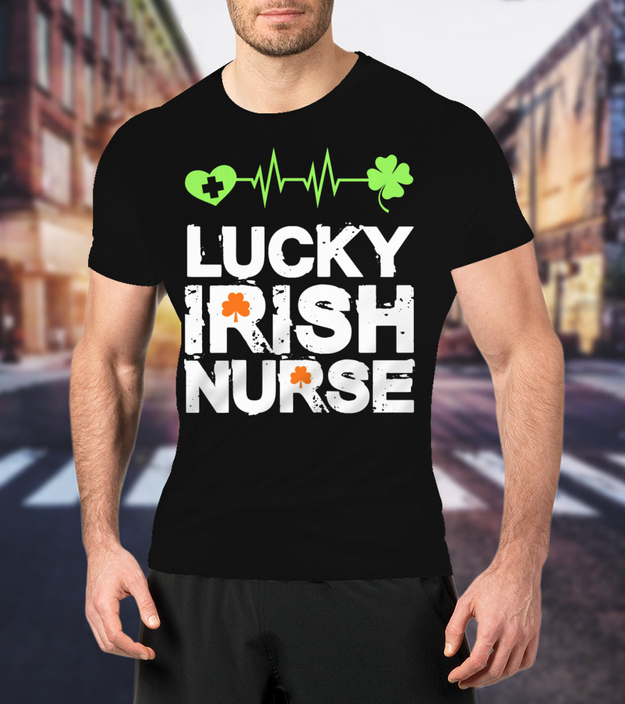 Lucky Irish Nurse St Patricks Day T-Shirt
