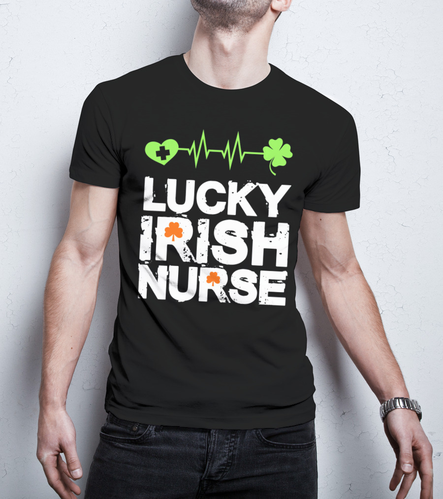Lucky Irish Nurse St Patricks Day T-Shirt