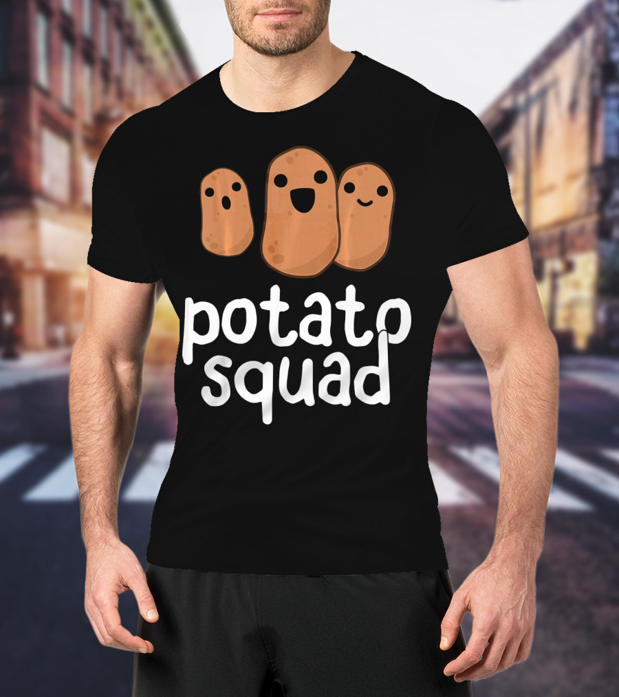 Potato Squad Funny Potato Potat Trio Faces T-Shirt