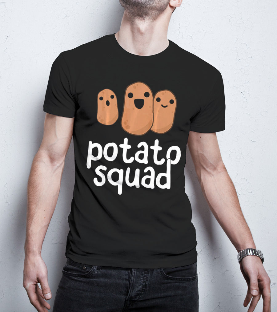 Potato Squad Funny Potato Potat Trio Faces T-Shirt